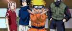 Naruto, Sasuke, Sakura e Kakashi no anime Naruto Clássico